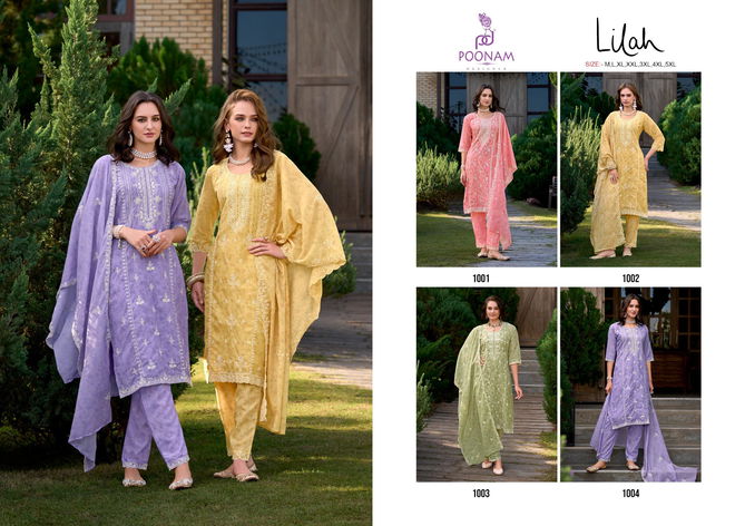 Lilah By Poonam Cotton Digital Printed Kurti With Bottom Dupatta Wholesale Online